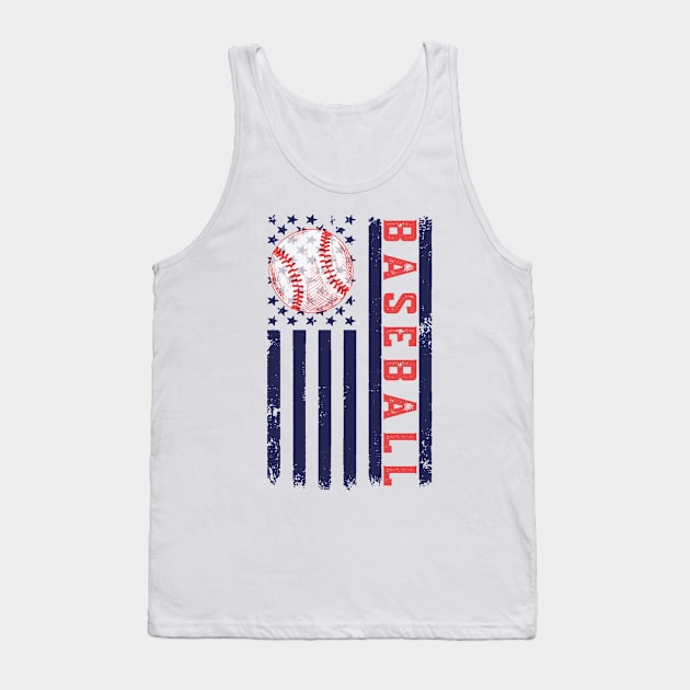 Baseball American Flag Tank Top by Etopix